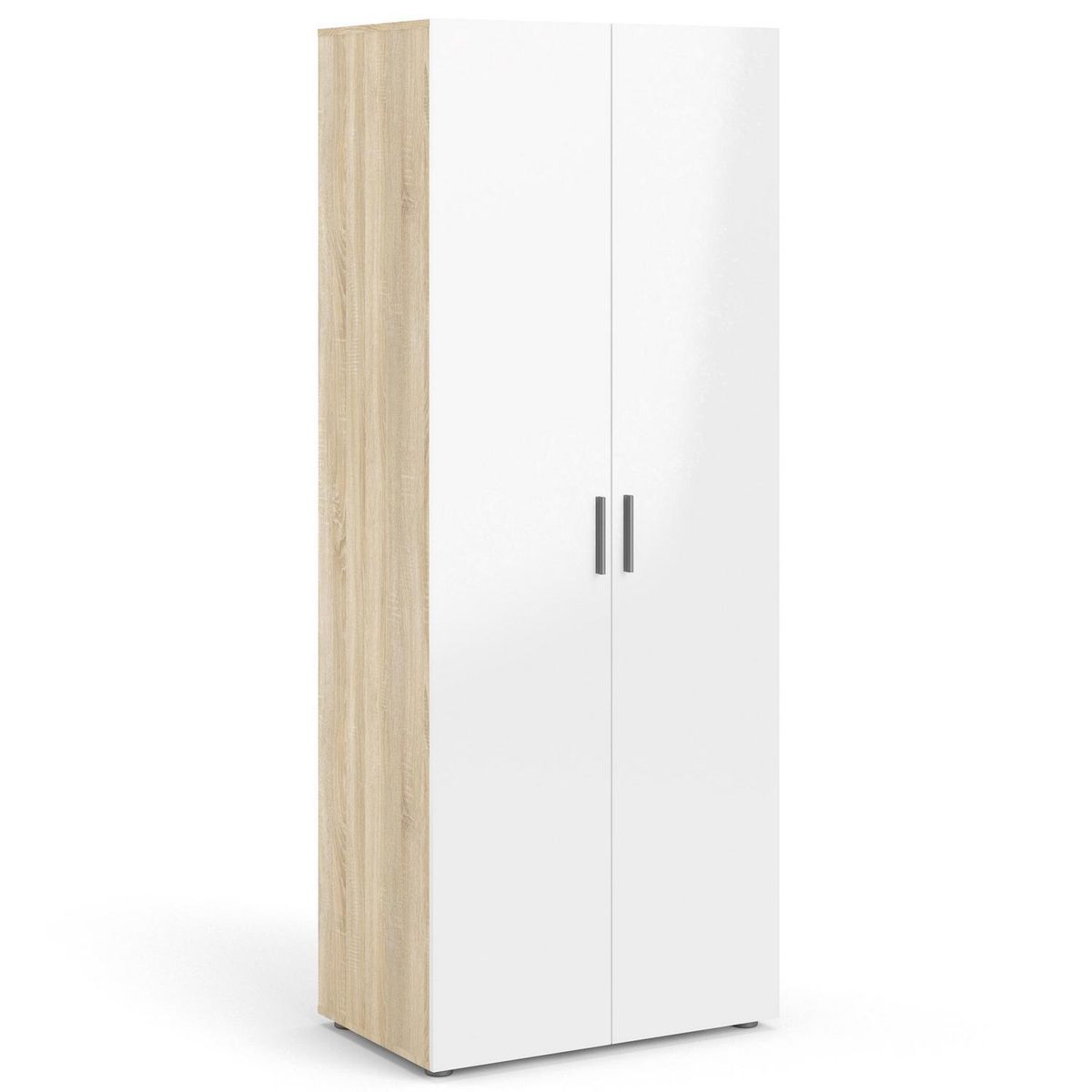 TVILUM - Clóset Pepe 2 Puerta(s) 5 Repisa(s) 78,7xx49,75 cm Roble Patinado/Blanco