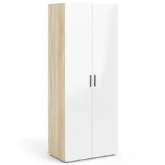 TVILUM - Clóset Pepe 2 Puerta(s) 5 Repisa(s) 78,7xx49,75 cm Roble Patinado/Blanco