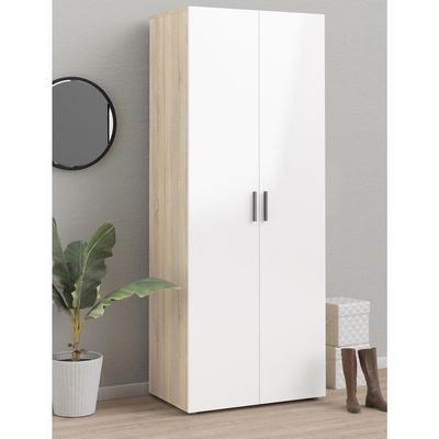 Imagen 2 del producto Clóset Pepe 2 Puerta(s) 5 Repisa(s) 78,7xx49,75 cm Roble Patinado/Blanco