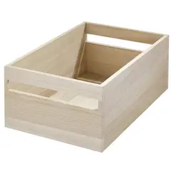 IDESIGN - Caja Madera 38.1x25.4x15.88 cm 0.7 l Natural