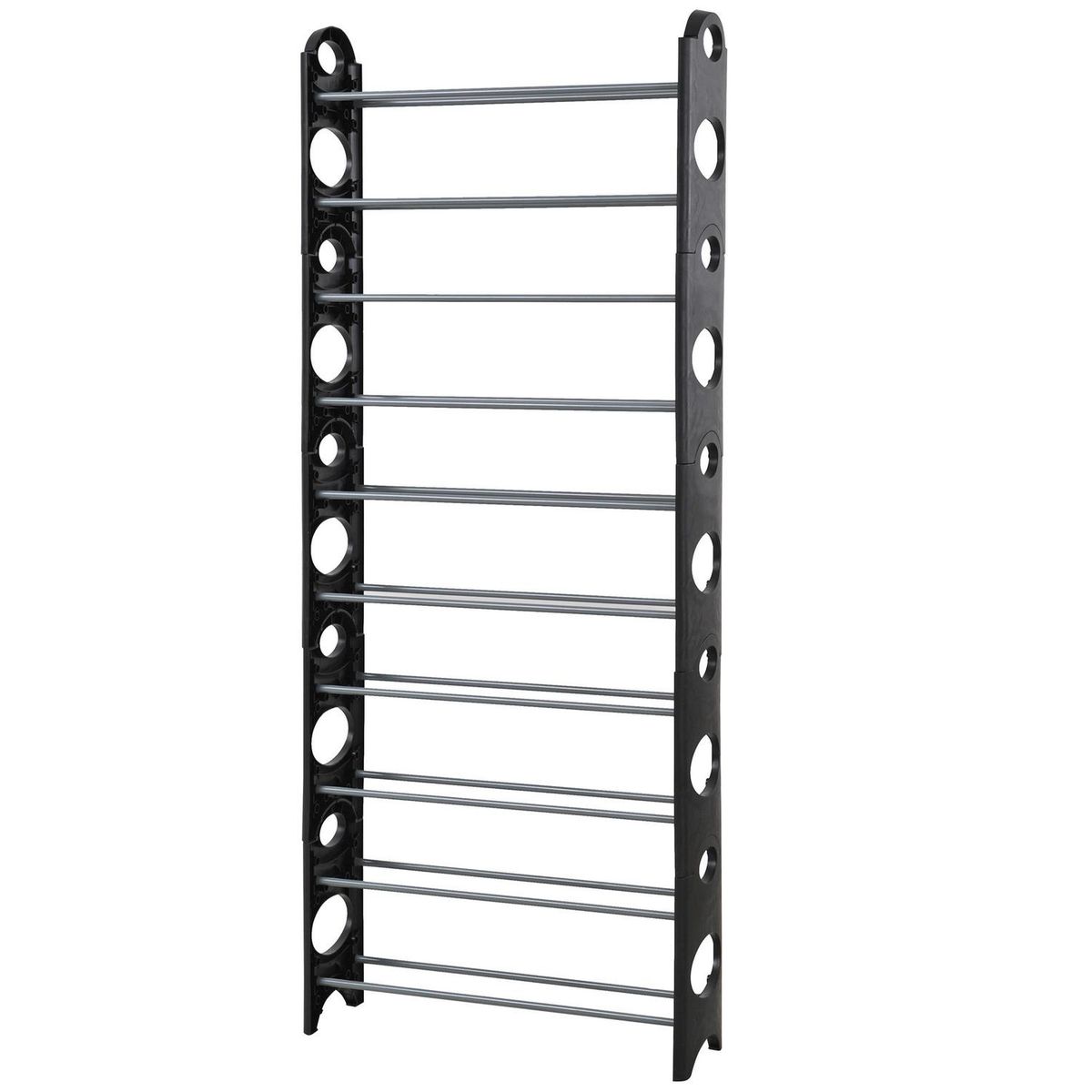 JUST HOME COLLECTION - Zapatera Metal 10 Nivel(es) 154x63x20 cm Negro