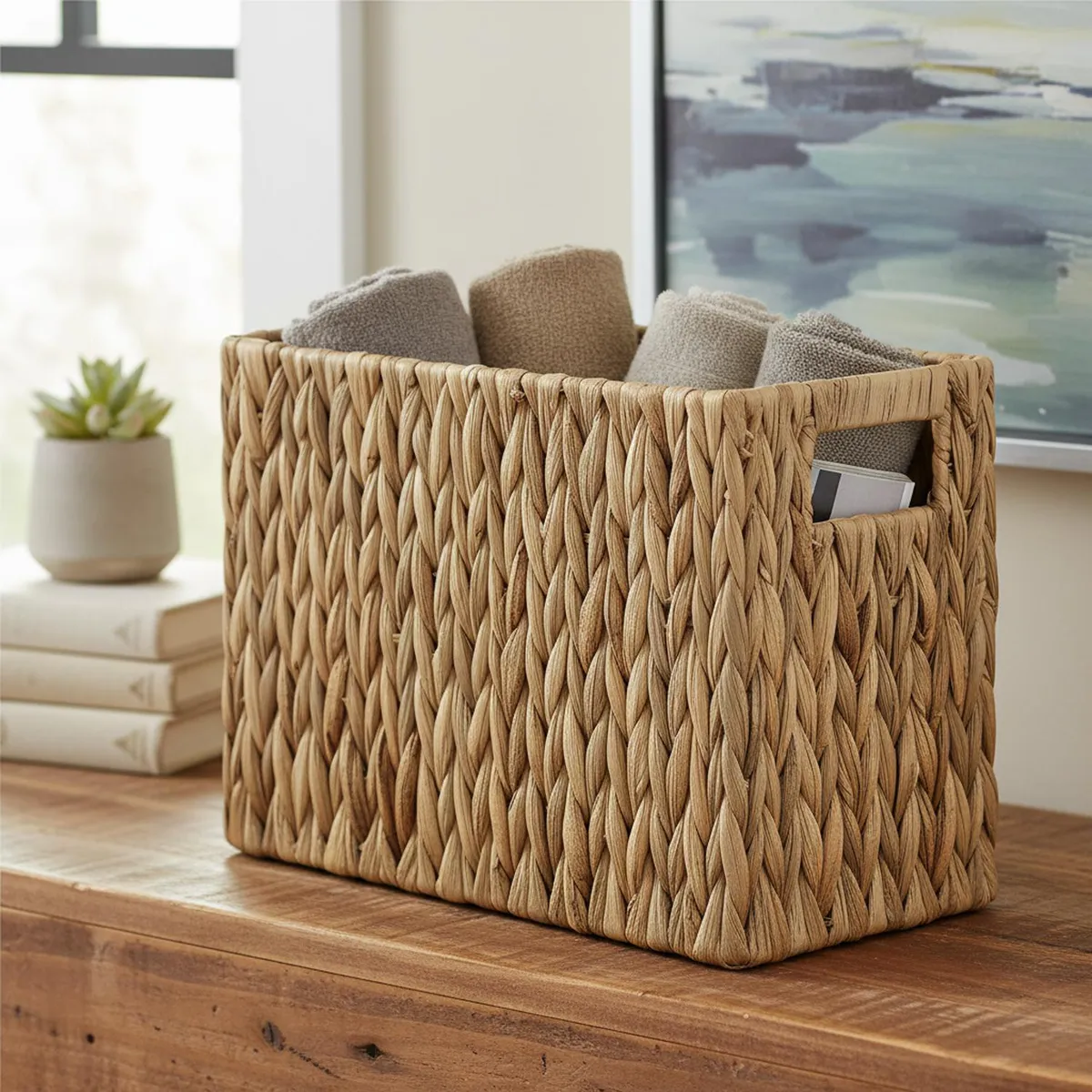 JUST HOME COLLECTION - Canasto Fibra Natural 15x26x38 cm 15 l Natural