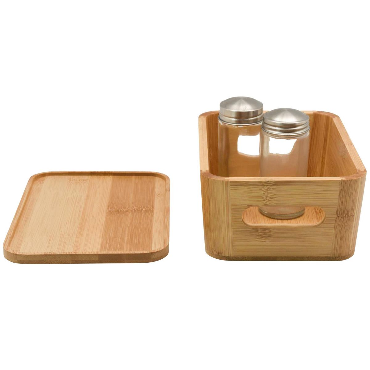 JUST HOME COLLECTION - Caja con Tapa 14x8.5x20 cm 2.3 cm3 Bambú
