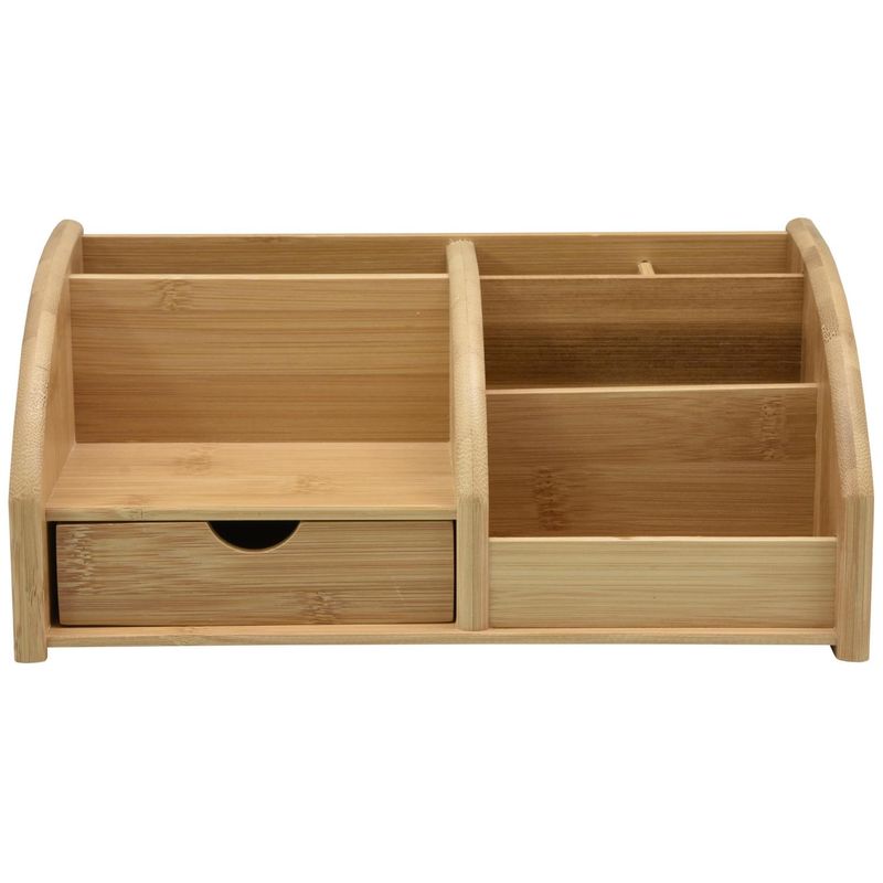 JUST HOME COLLECTION - Organizador escritorio bambu 14x27x12 cm