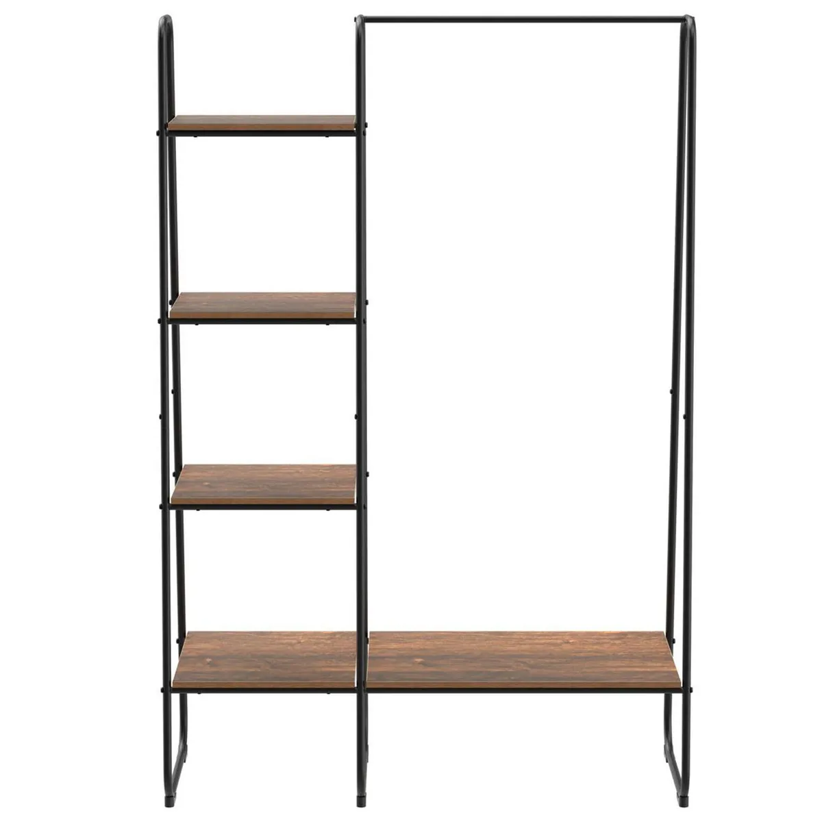 JUST HOME COLLECTION - Organizador de Ropa 4 Niveles Negro/Café