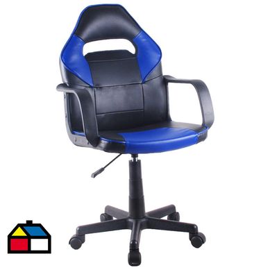 Silla gamer negra / azul
