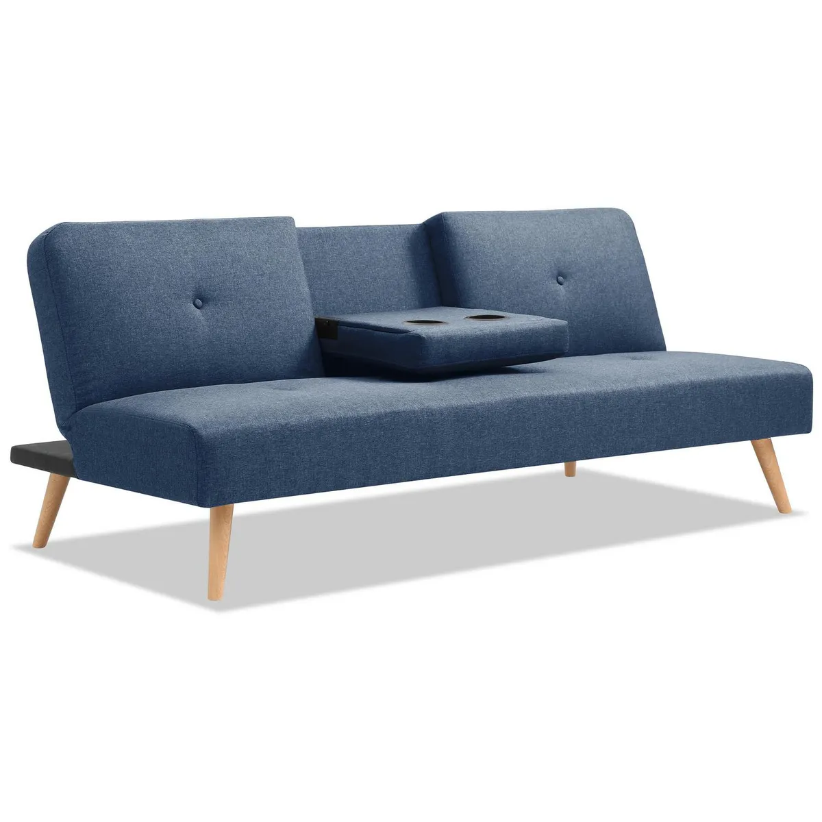 JUST HOME COLLECTION - Futón azul 180x86x74 cm