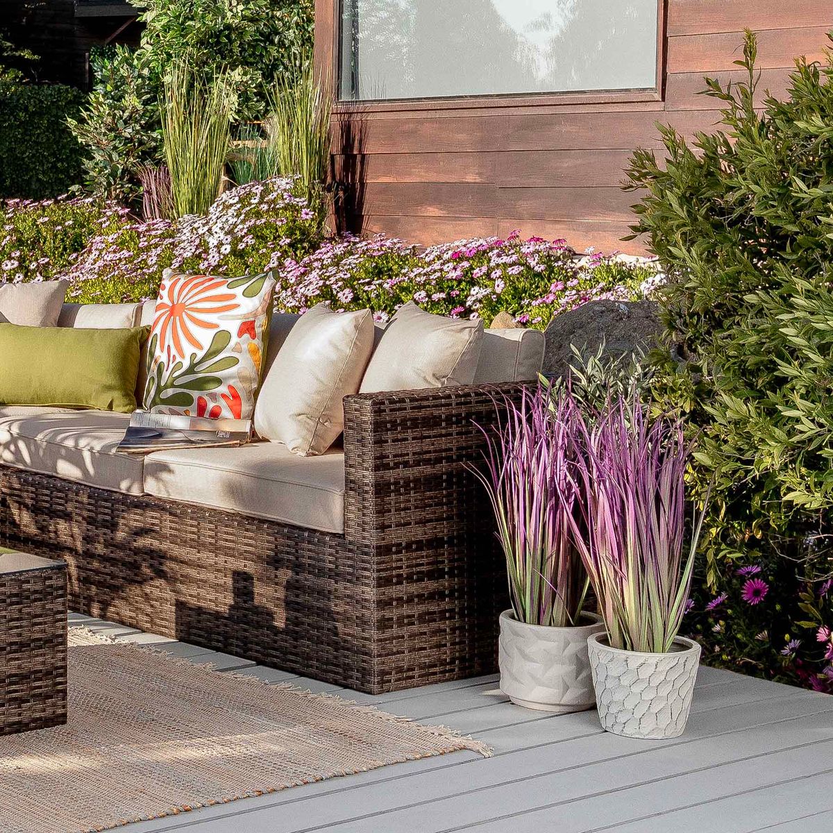 JUST HOME COLLECTION - Planta Artificial Pasto 70 cm Verde