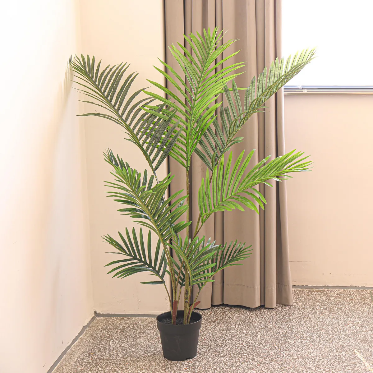 JUST HOME COLLECTION - Planta Artificial Palmera 120 cm Verde