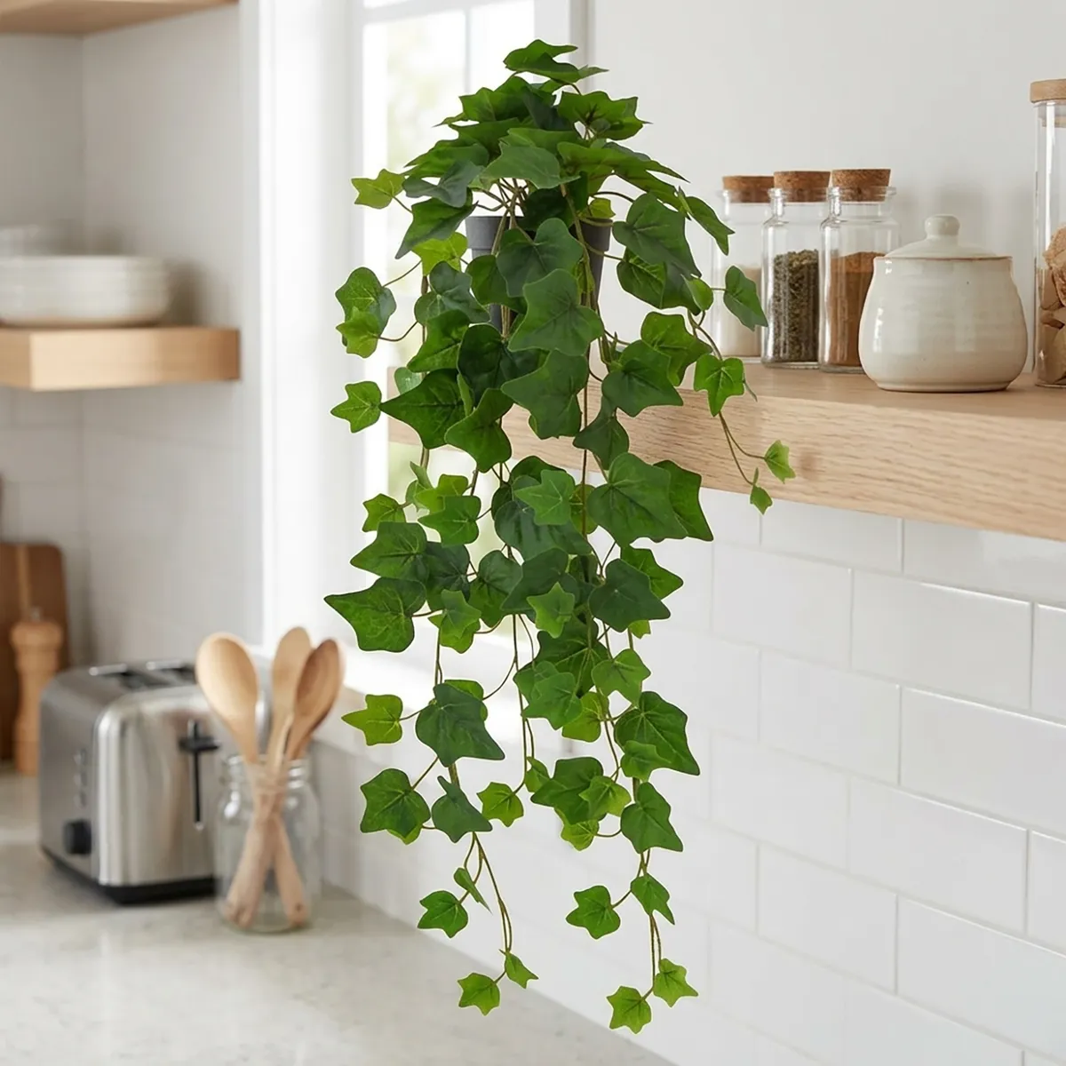 Planta Artificial Hiedra 61 cm Verde, marca JUST HOME COLLECTION - Foto 2