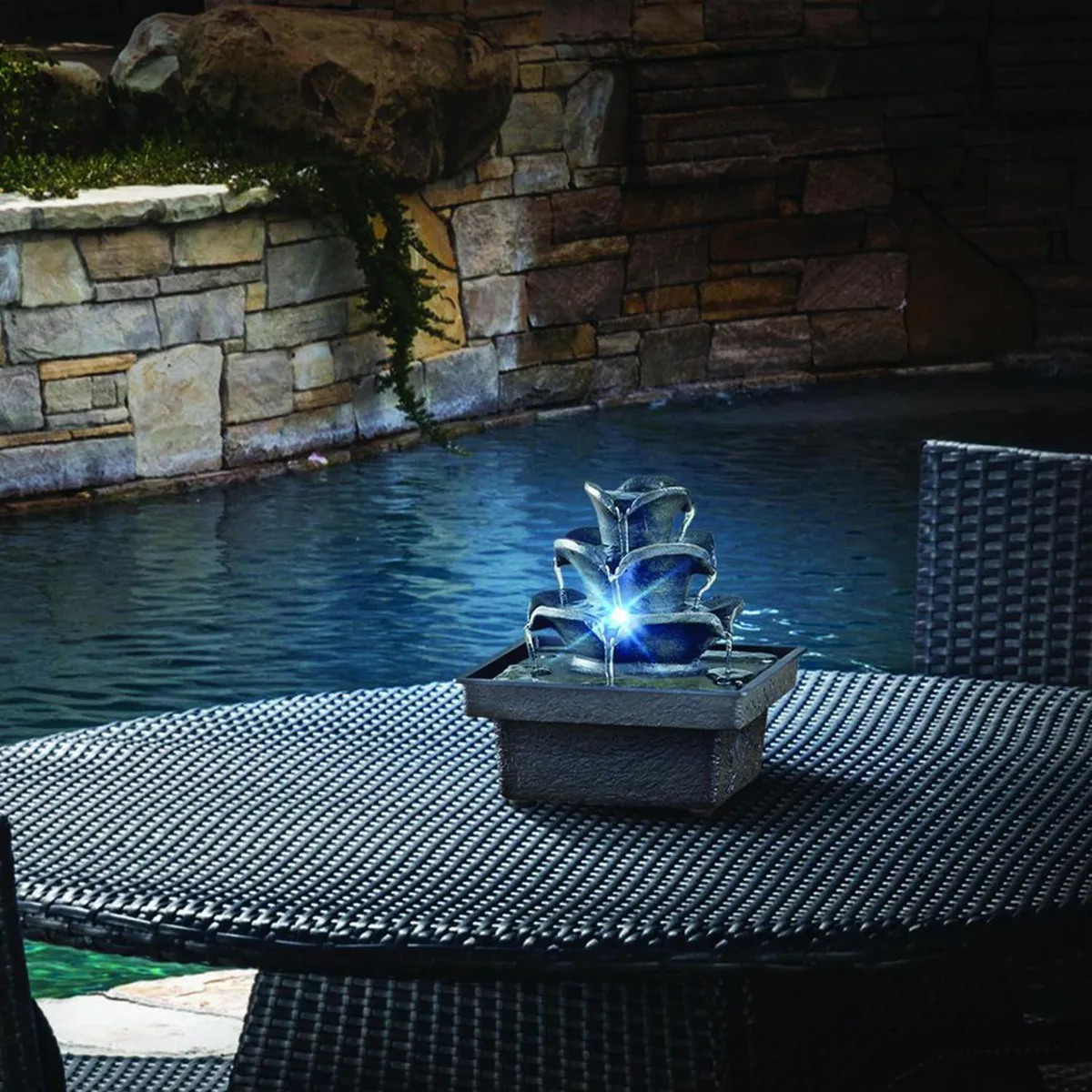 JUST HOME COLLECTION - Fuente de agua a pilas Sintra 18,5 cm