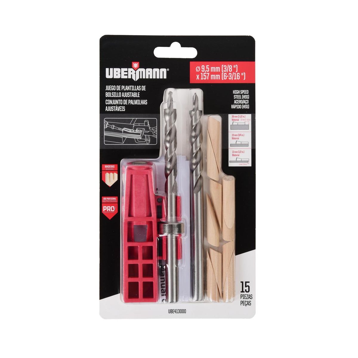 UBERMANN - Set 15 unid. p/perforación