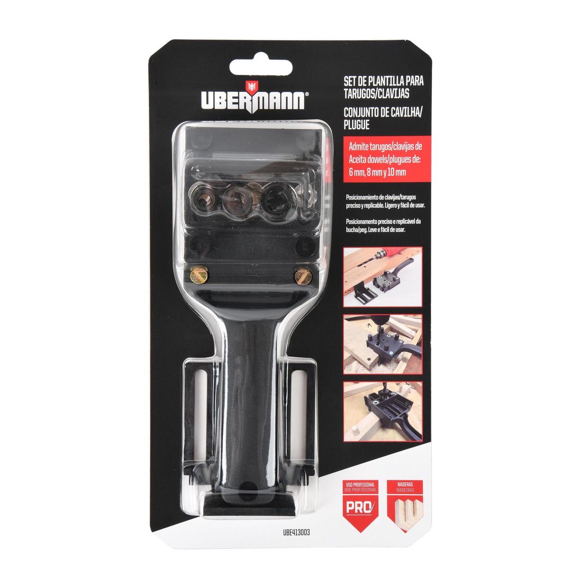 UBERMANN - Base guía perforación 6,8,10 mm