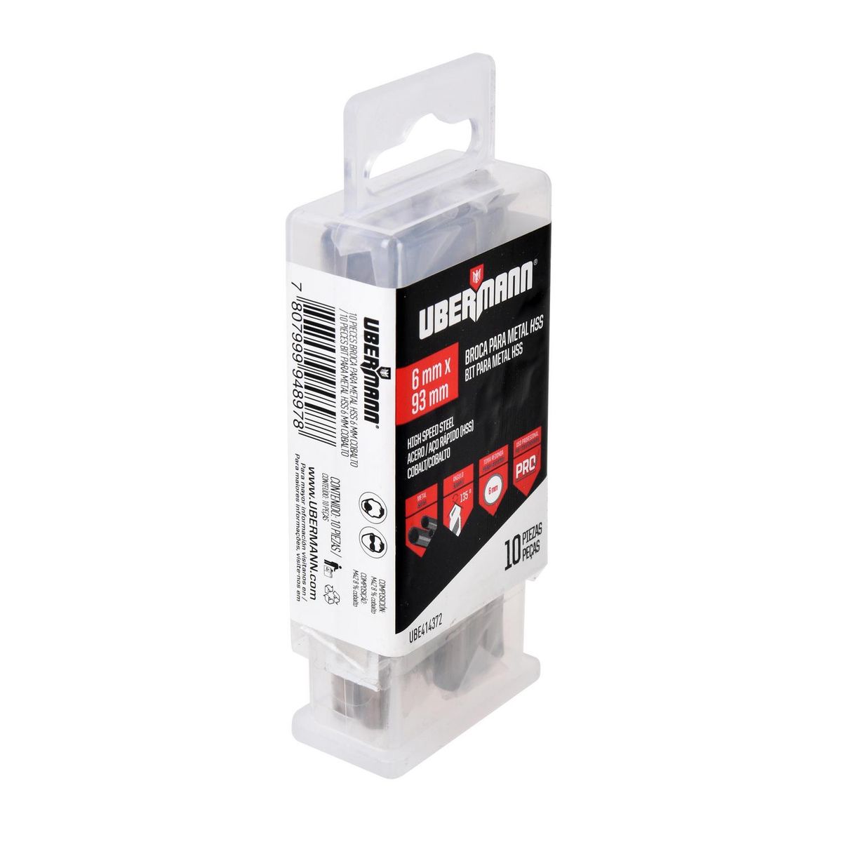 UBERMANN - Pack 10 unidades broca coba 6 mm m42