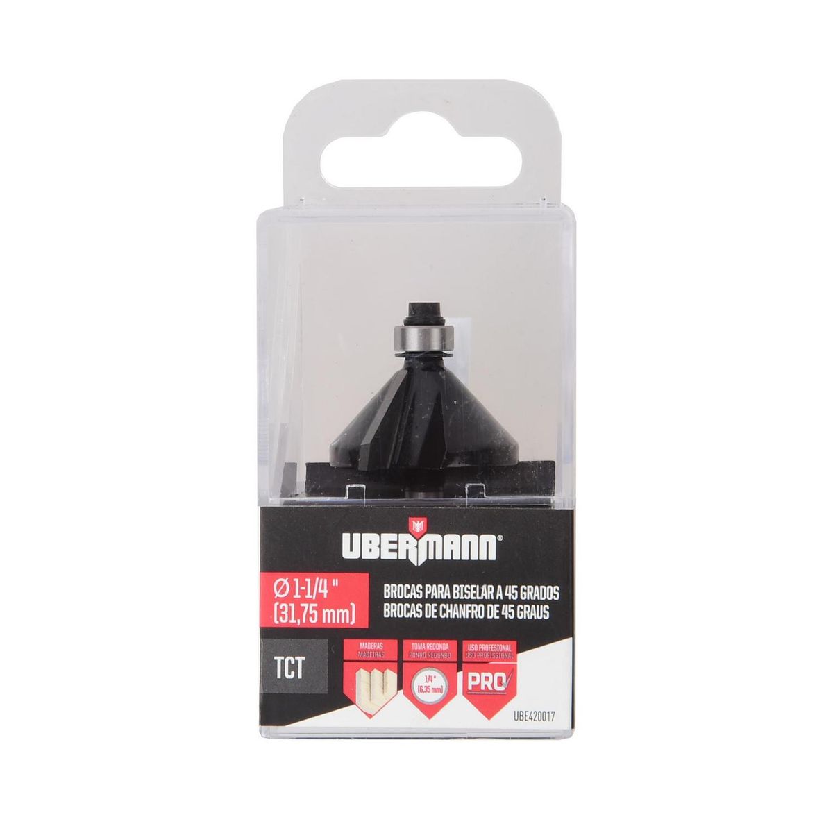 UBERMANN - Fresa moldura/rom 1-1/4x1/2"