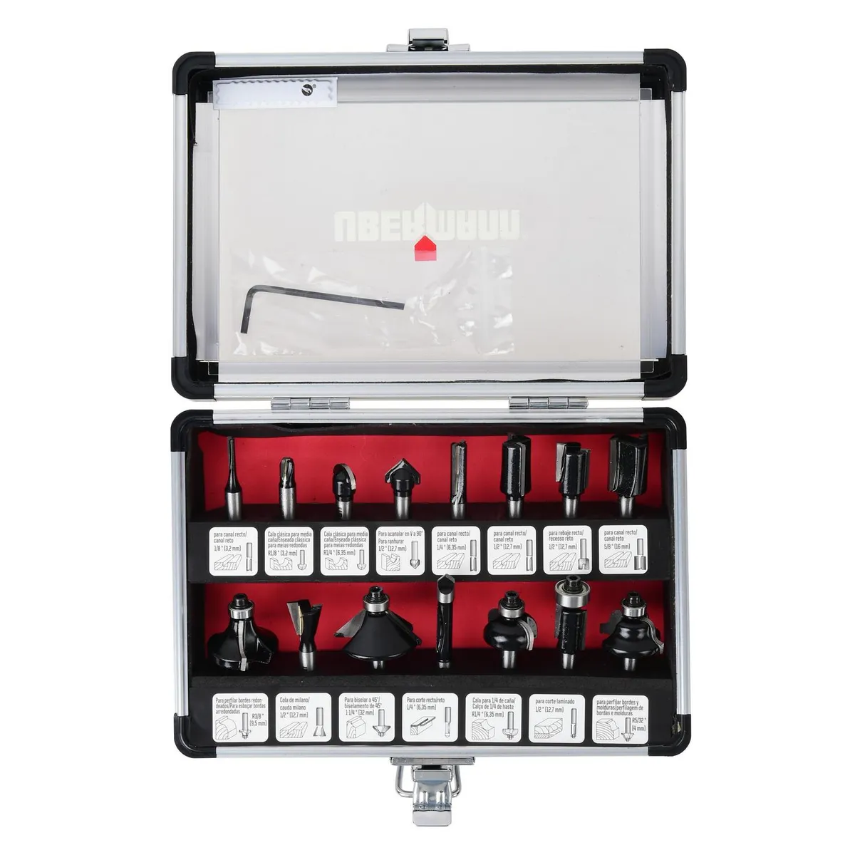 UBERMANN - Set 15 Fresas 1/4" ubermann