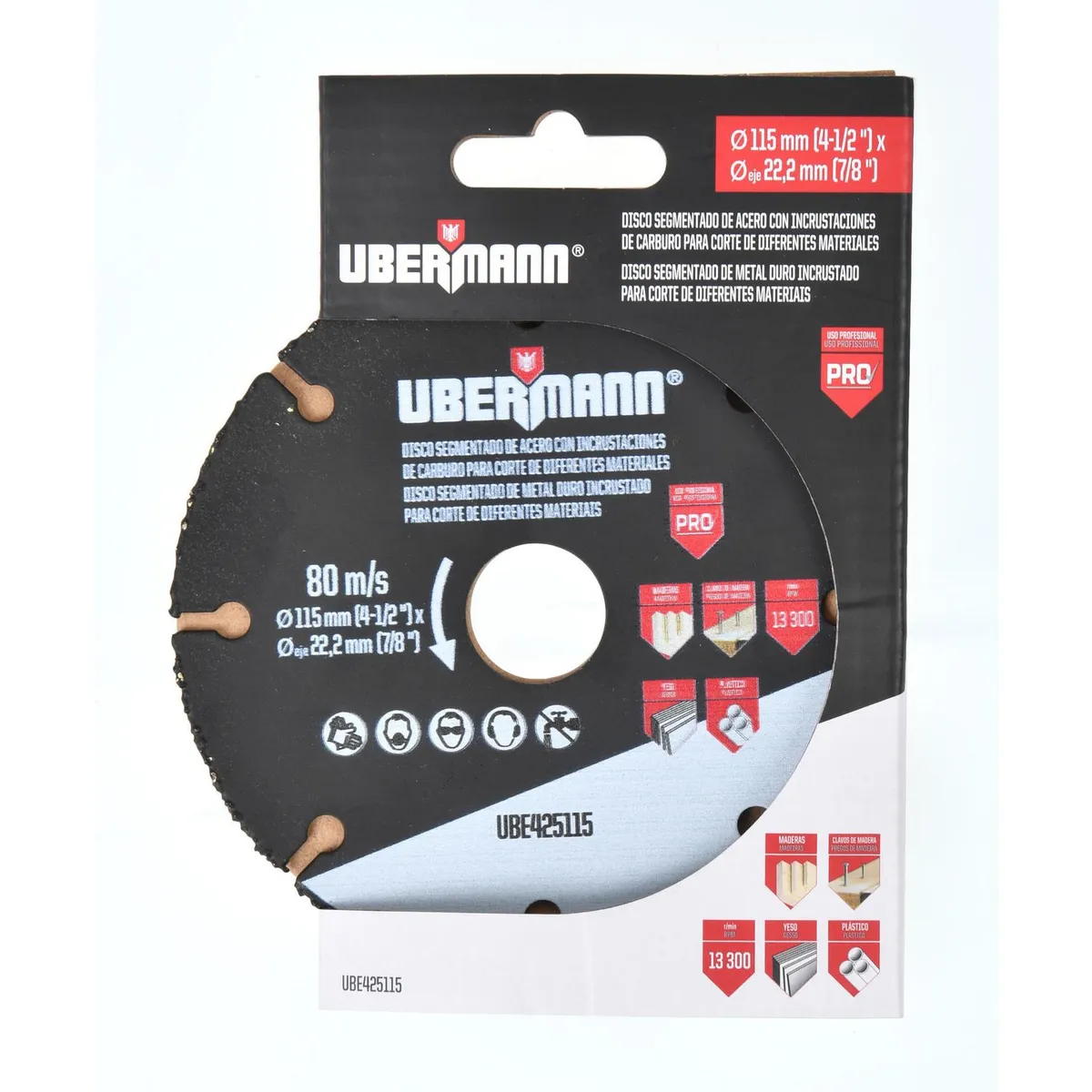 UBERMANN - Disco Madera Esmeril 4 1/2"