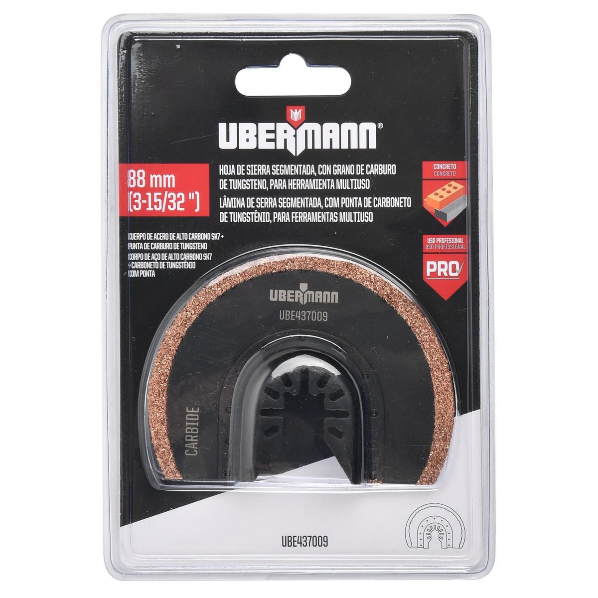 UBERMANN - Hoja curva ceramica 88 mm