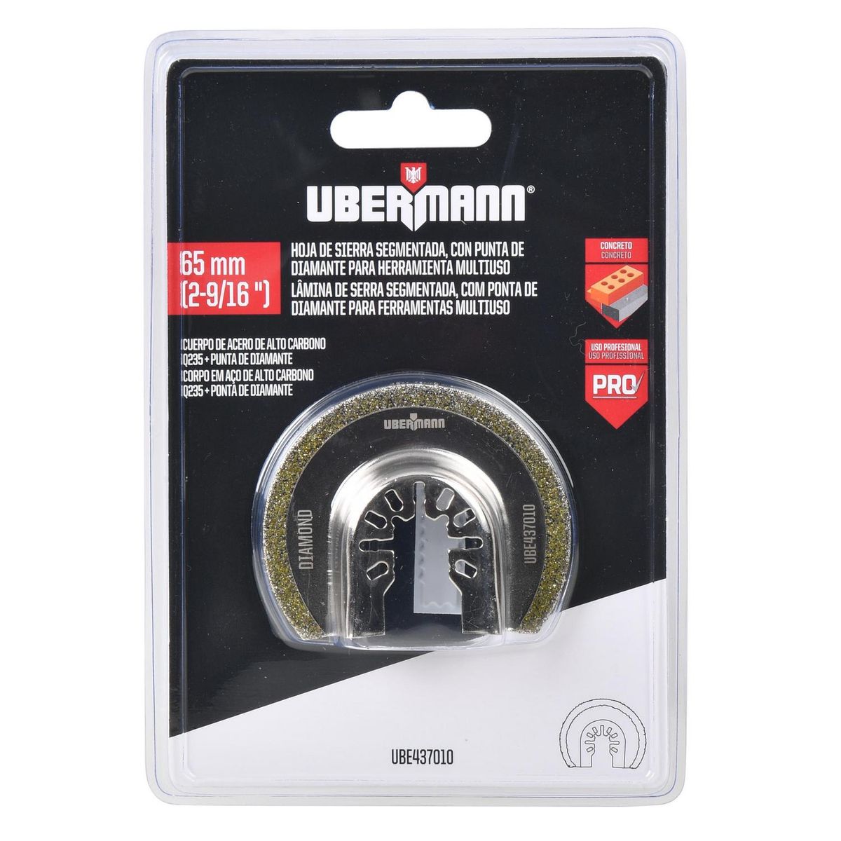 UBERMANN - Hoja curva ceramica 65 mm