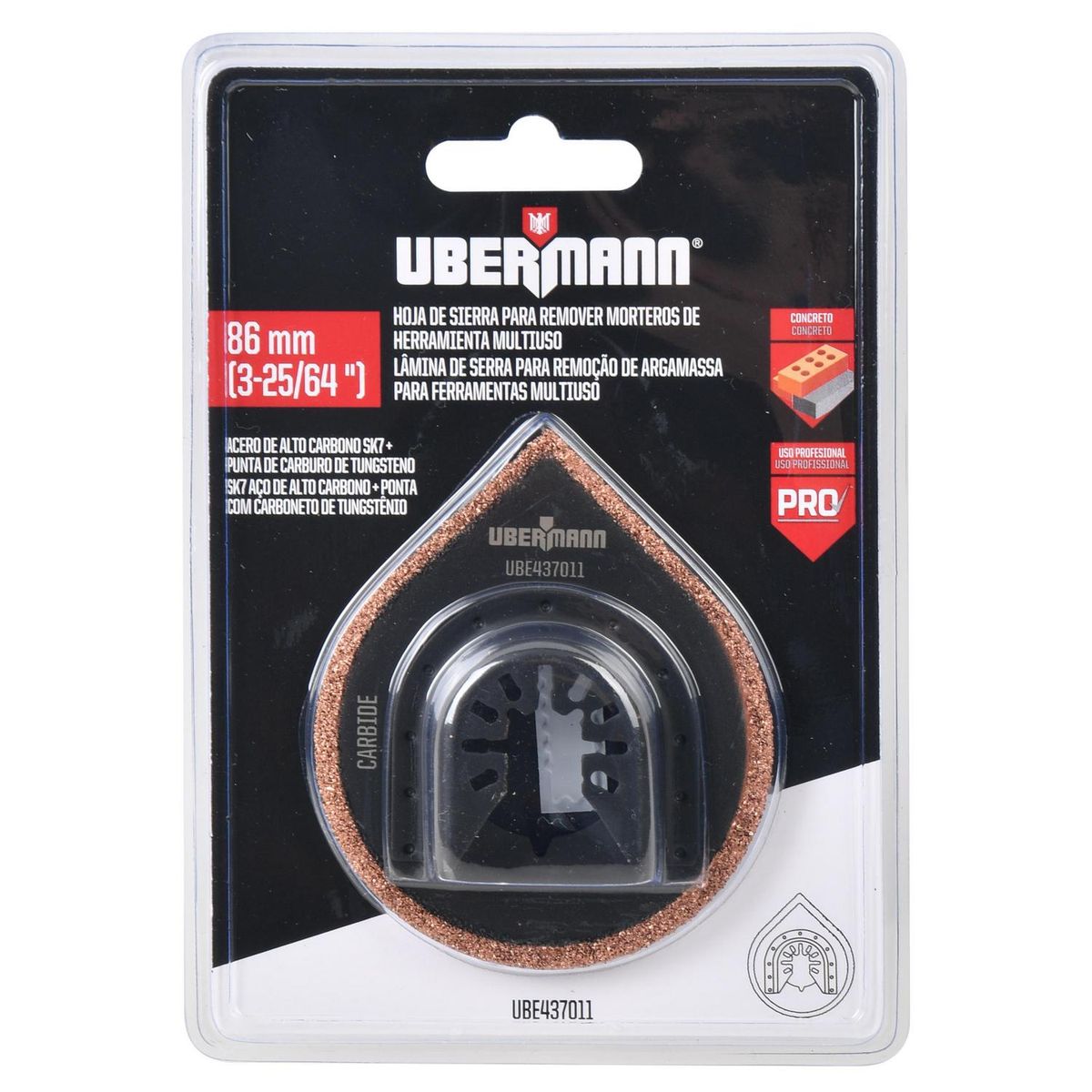 UBERMANN - Hoja curva ceramica 86 mm