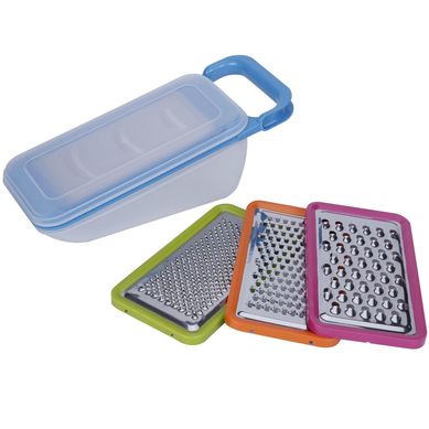 Set 4 ralladores con contenedor