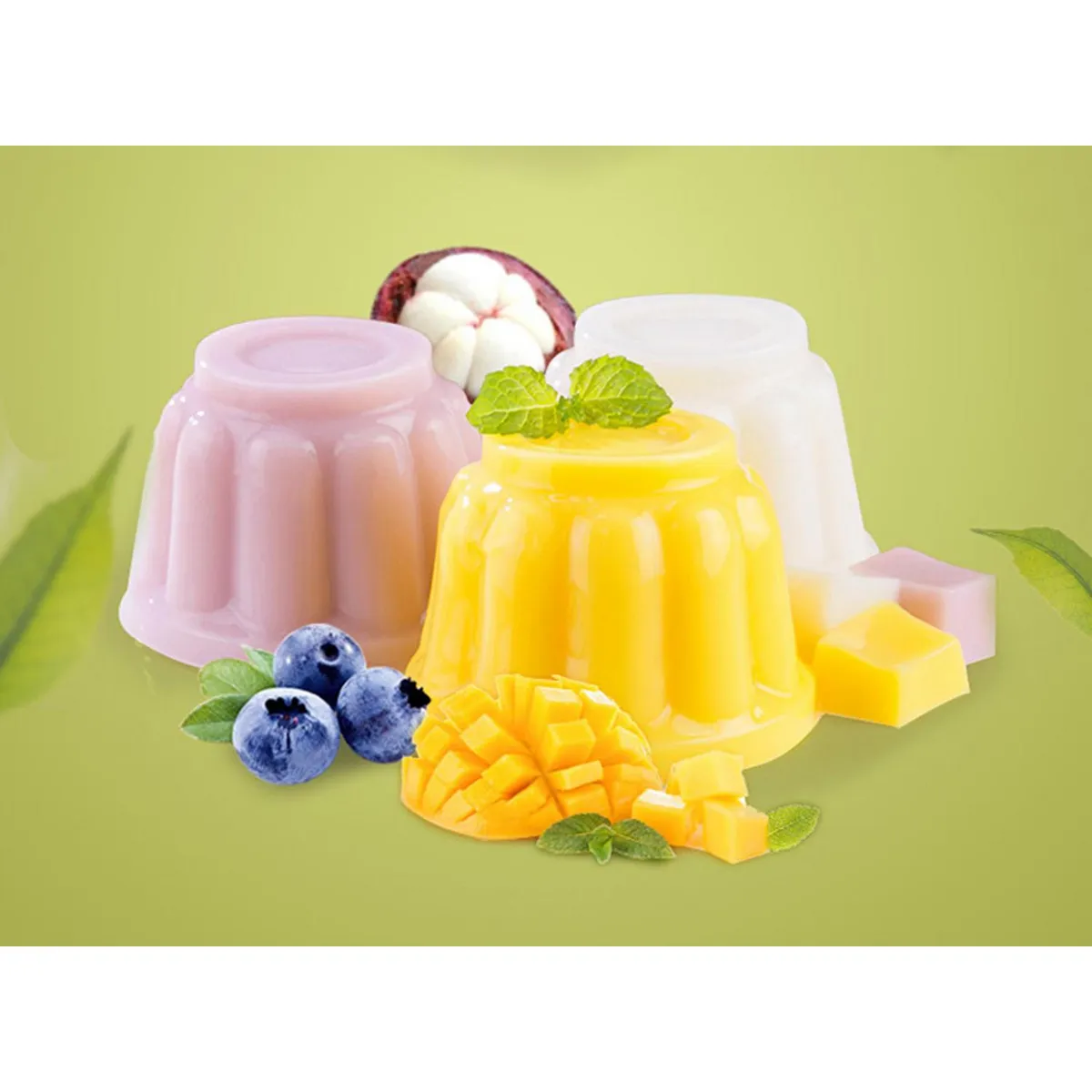 CASA BONITA - Set de 4 Moldes para Jalea Casa Bonita Colores Variados Individuales