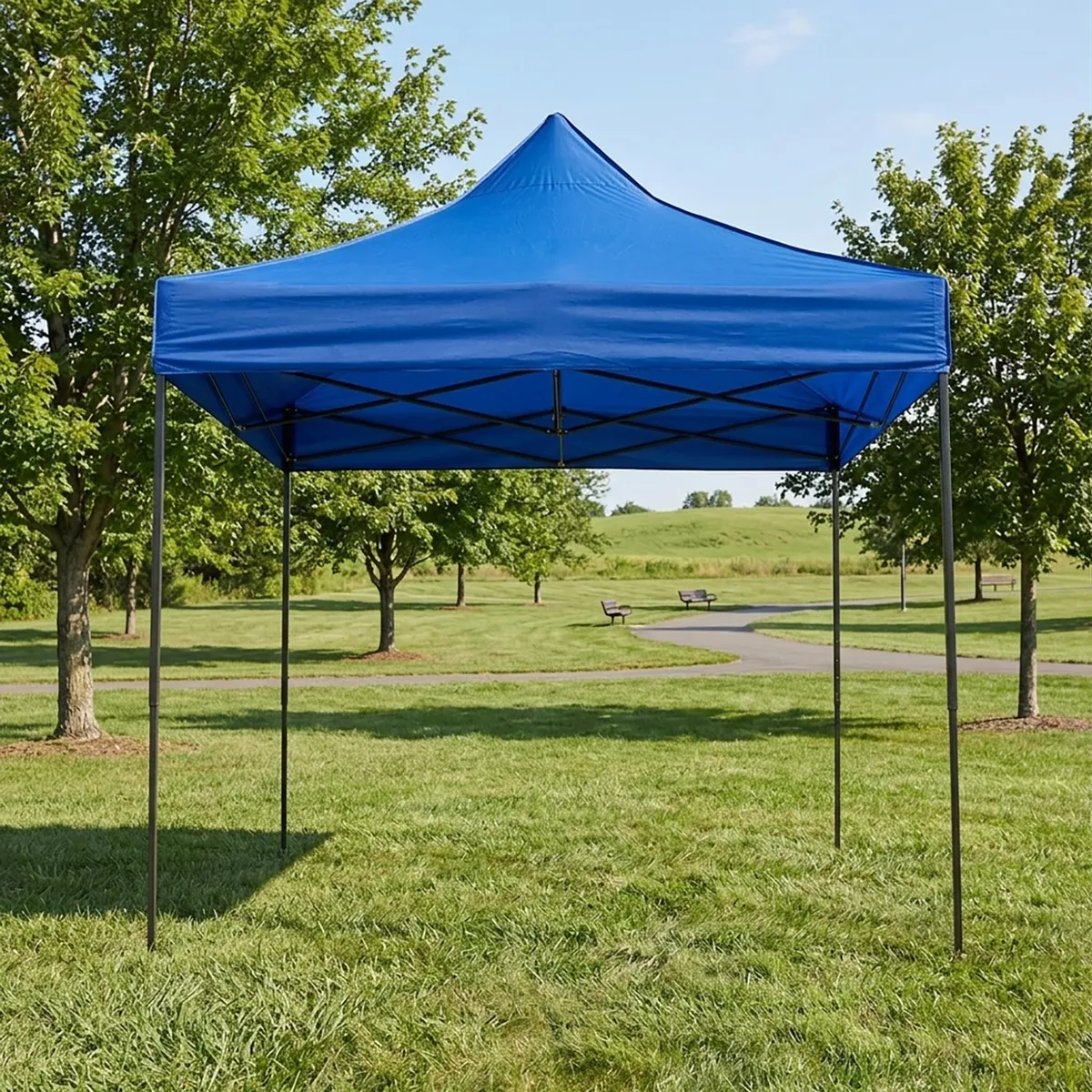 Toldo Plegable 3x3 metros Azul, marca JUST HOME COLLECTION - Foto Principal