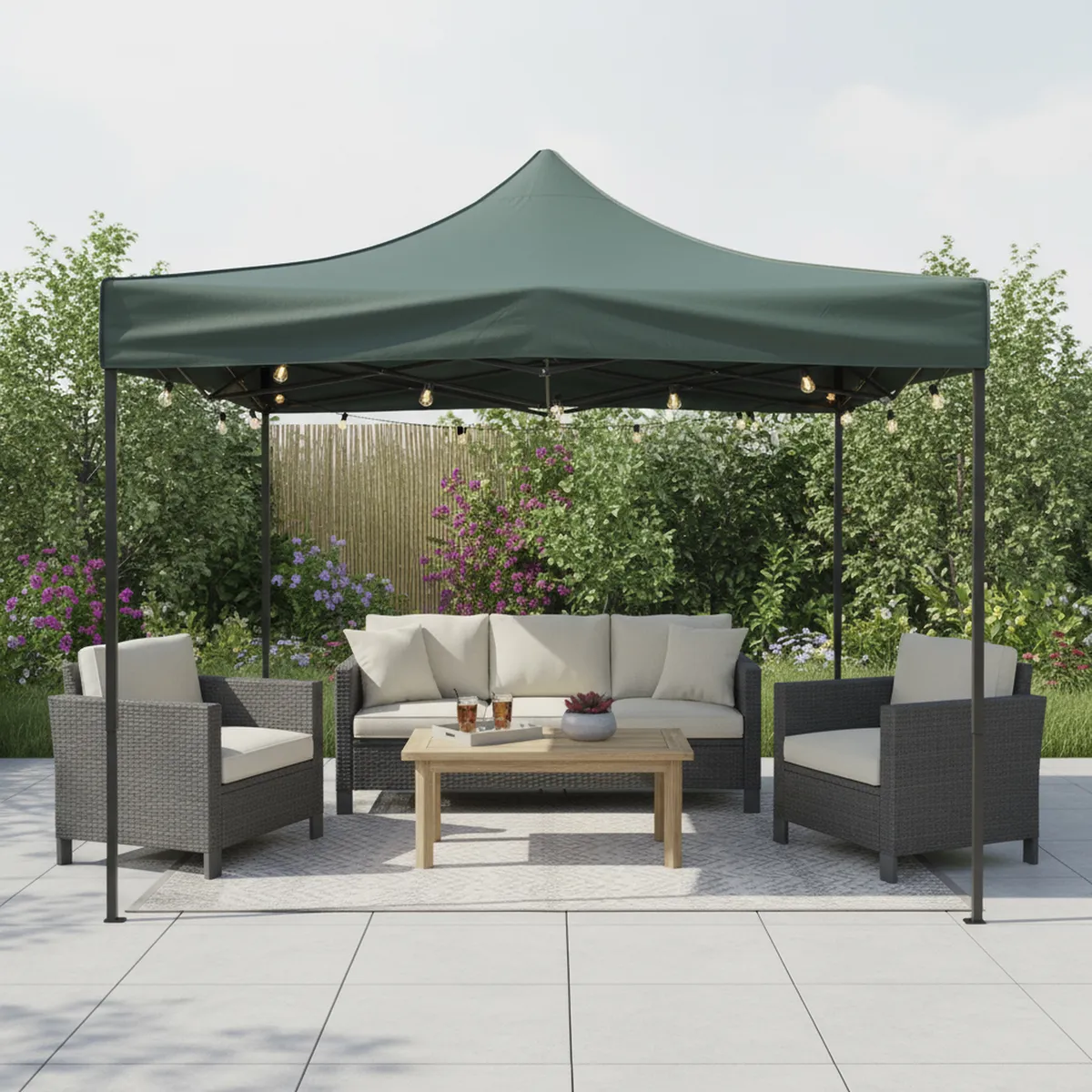 JUST HOME COLLECTION - Toldo Plegable 3x3 metros Verde