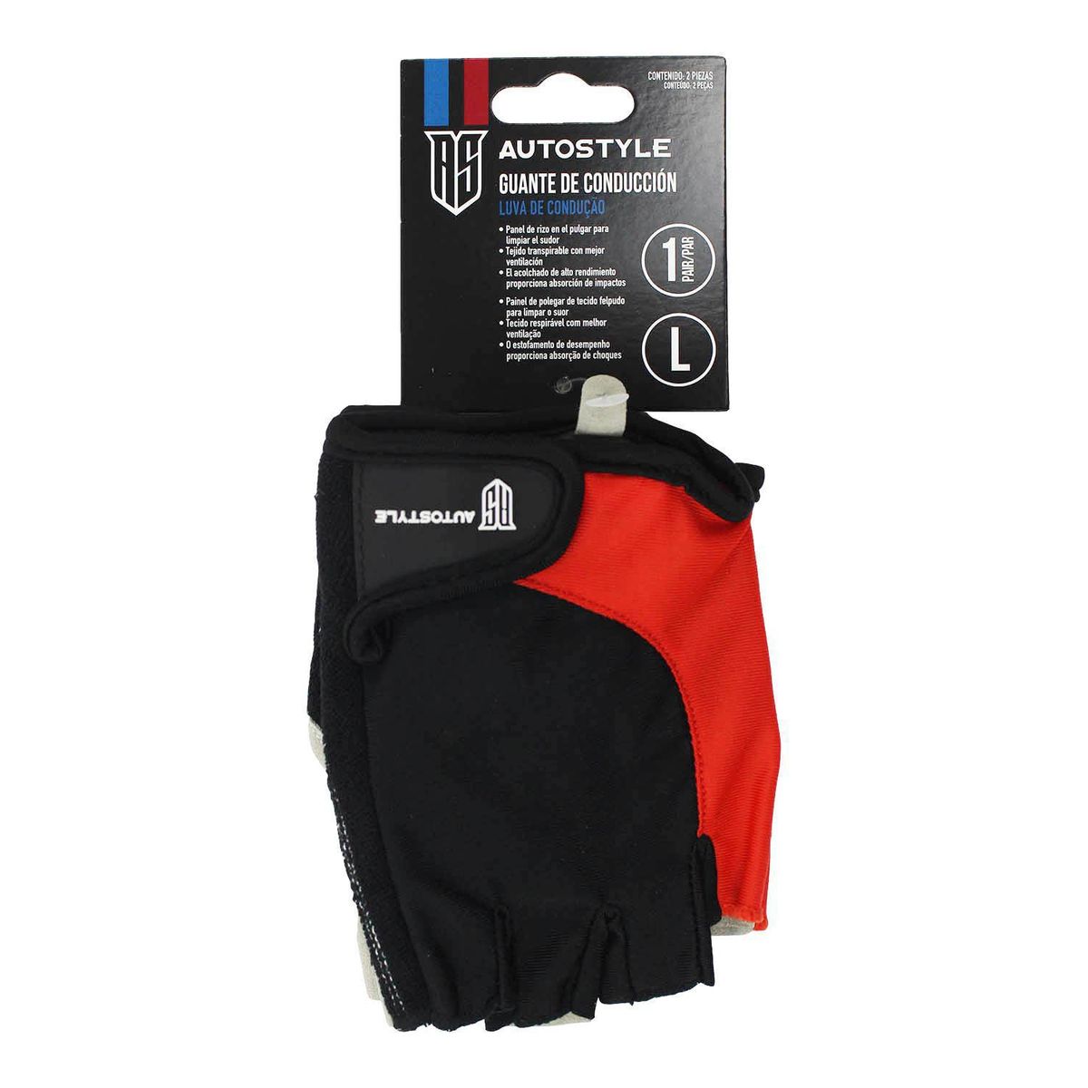 AUTOSTYLE - Guante s/dedos hombre L gris