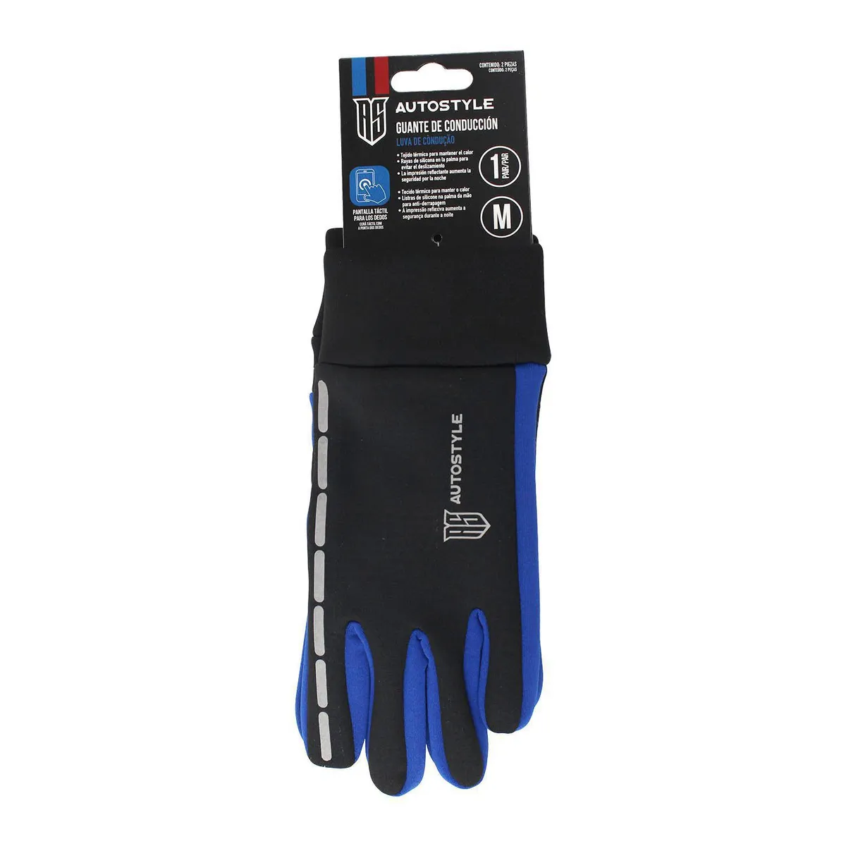 AUTOSTYLE - Guante Térmico Hombre de PVC M Azul, negro y blanco