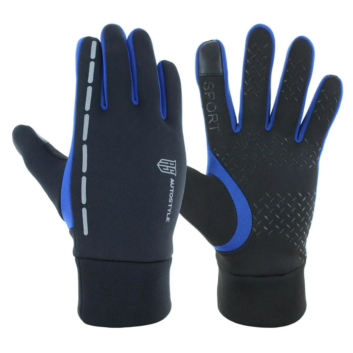 AUTOSTYLE - Guante Térmico Hombre de PVC L Azul, negro y blanco