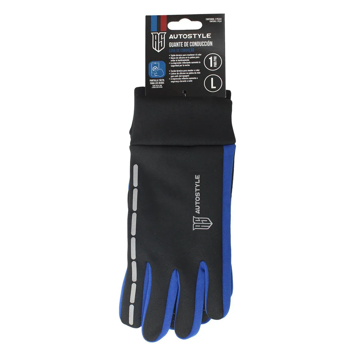 AUTOSTYLE - Guante Térmico Hombre de PVC L Azul, negro y blanco
