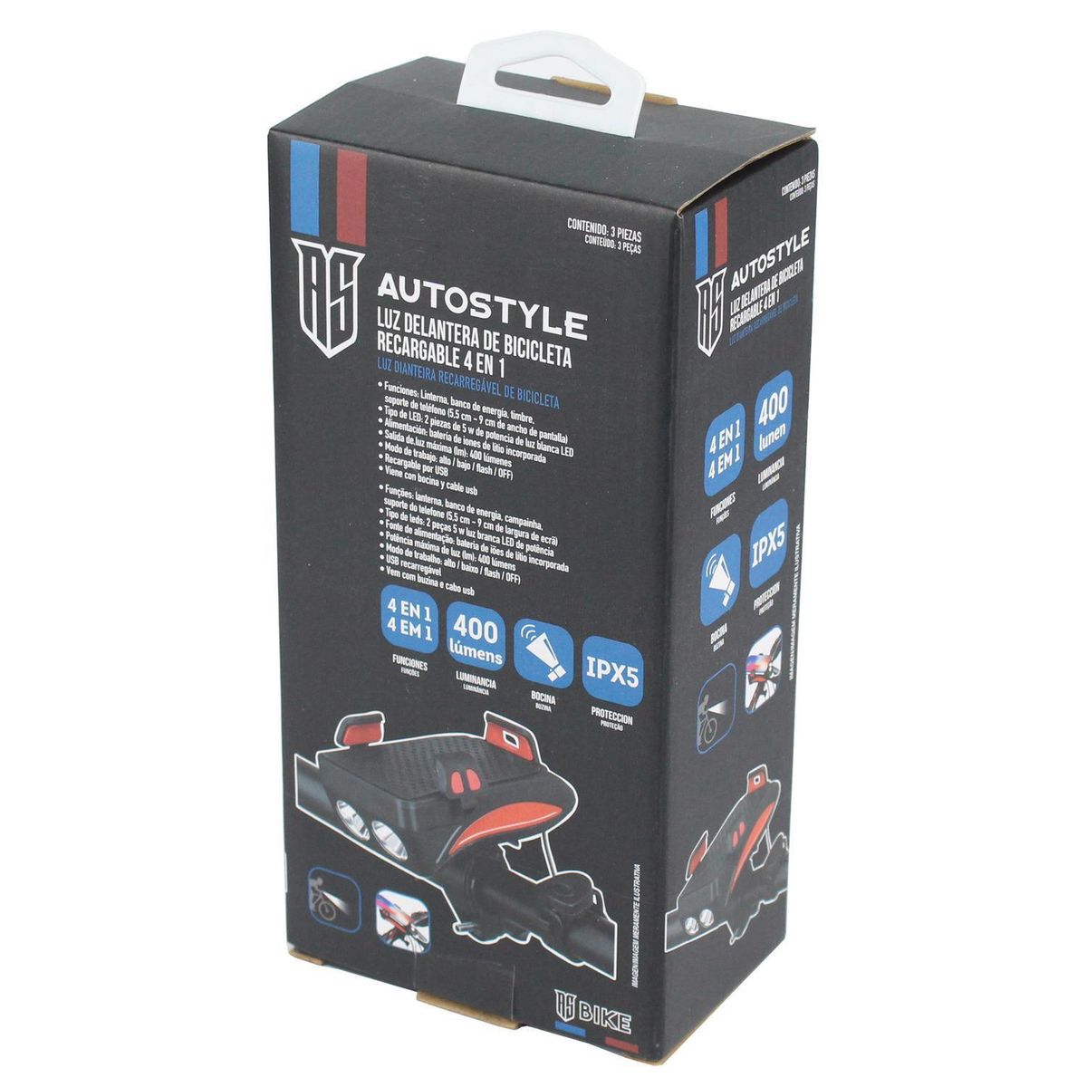 AUTOSTYLE - Soporte celular 4 en 1 recargable bicicleta