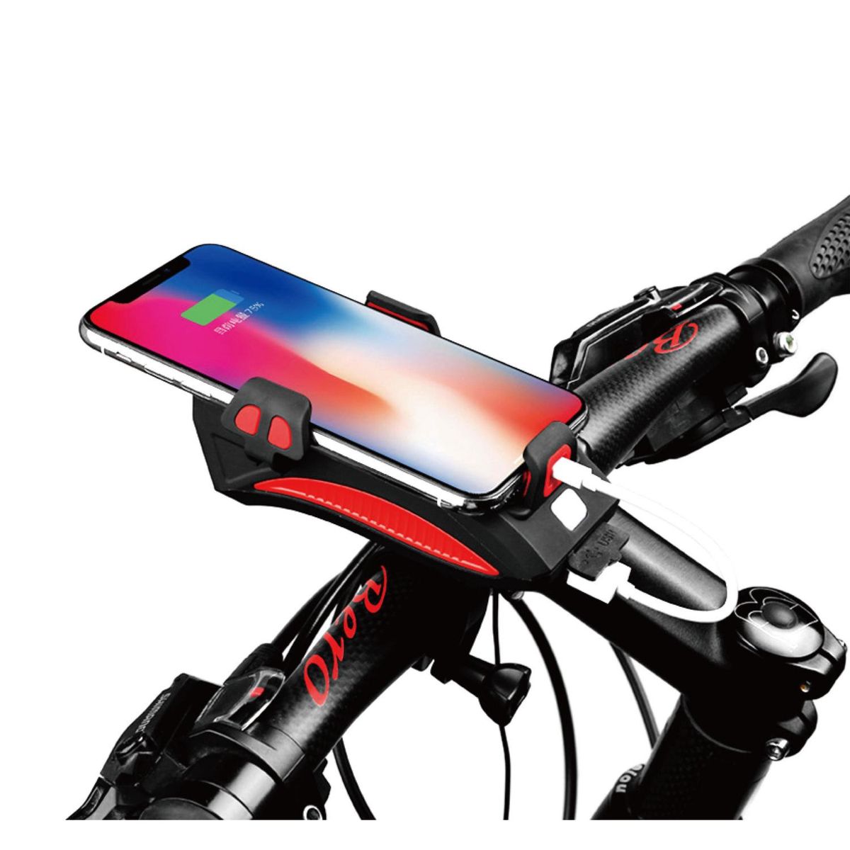 AUTOSTYLE - Soporte celular 4 en 1 recargable bicicleta