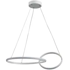 JUST HOME COLLECTION - Lámpara Cogante Led Argollas Metal Blanco 30 W