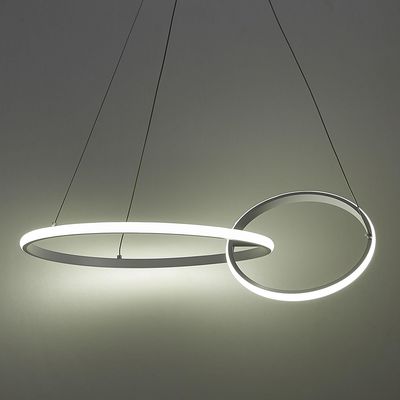 Imagen 2 del producto Lámpara Cogante Led Argollas Metal Blanco