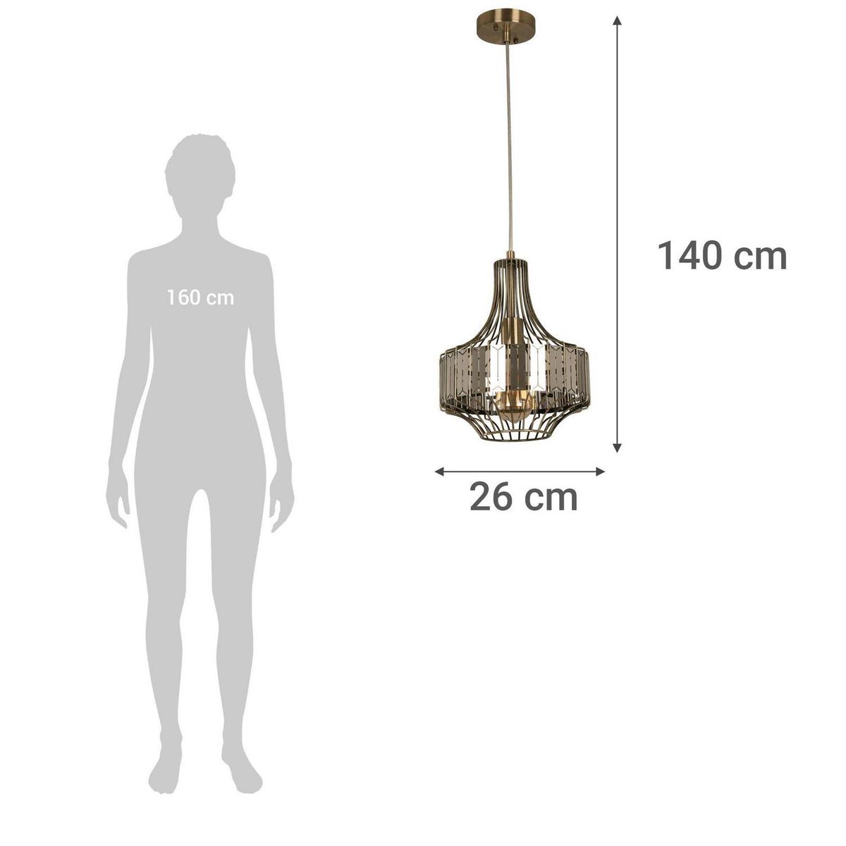 DESIGNERS LIGHTING - Lámpara Colgante Metal Cobre
