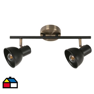 Barra negro 2 luces