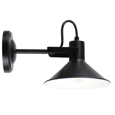 Aplique cono negro mate 1 luz.