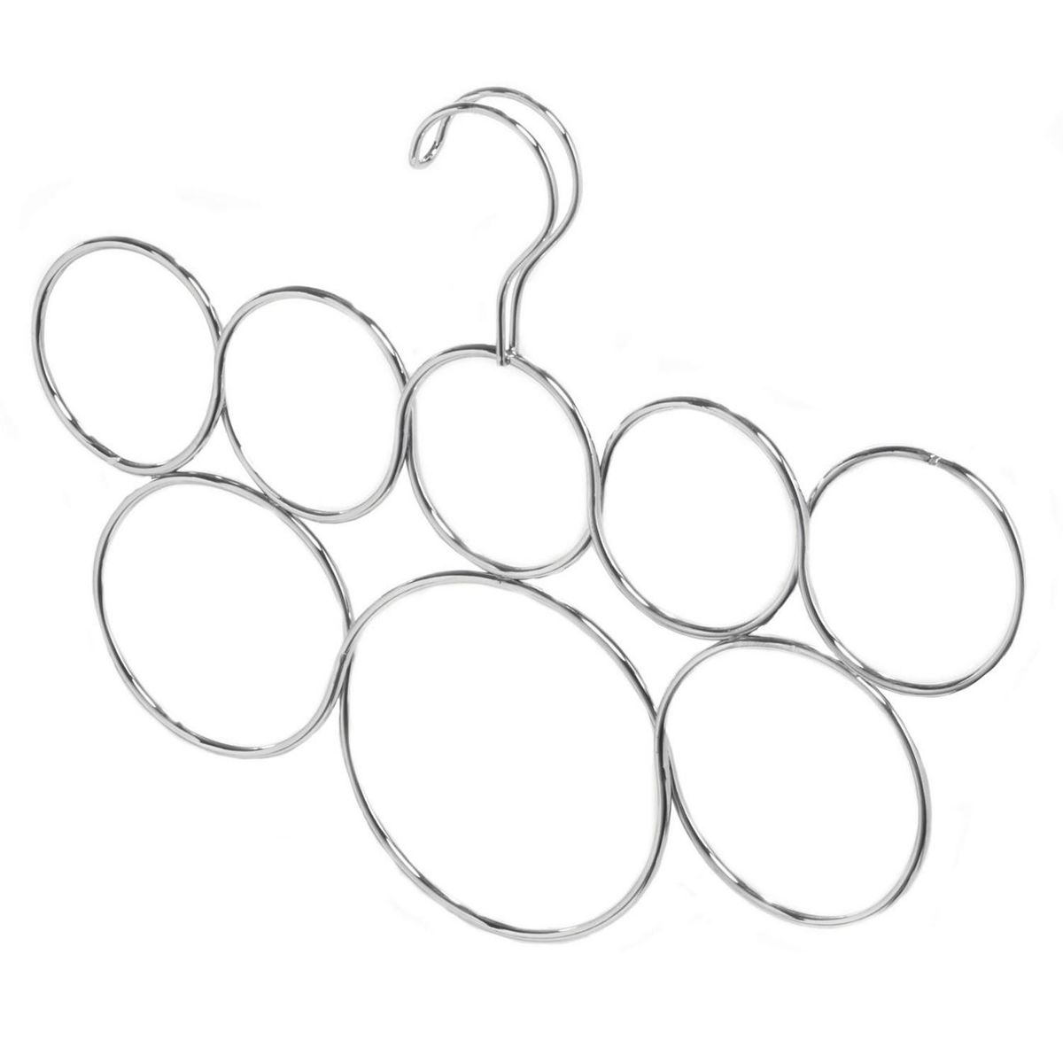 IDESIGN - Porta Bufanda 8 Bucles Metal Plateado