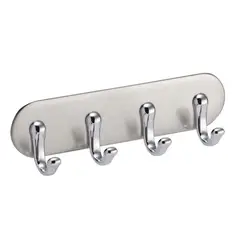 IDESIGN - Colgador con 4 Ganchos Metal Brushed