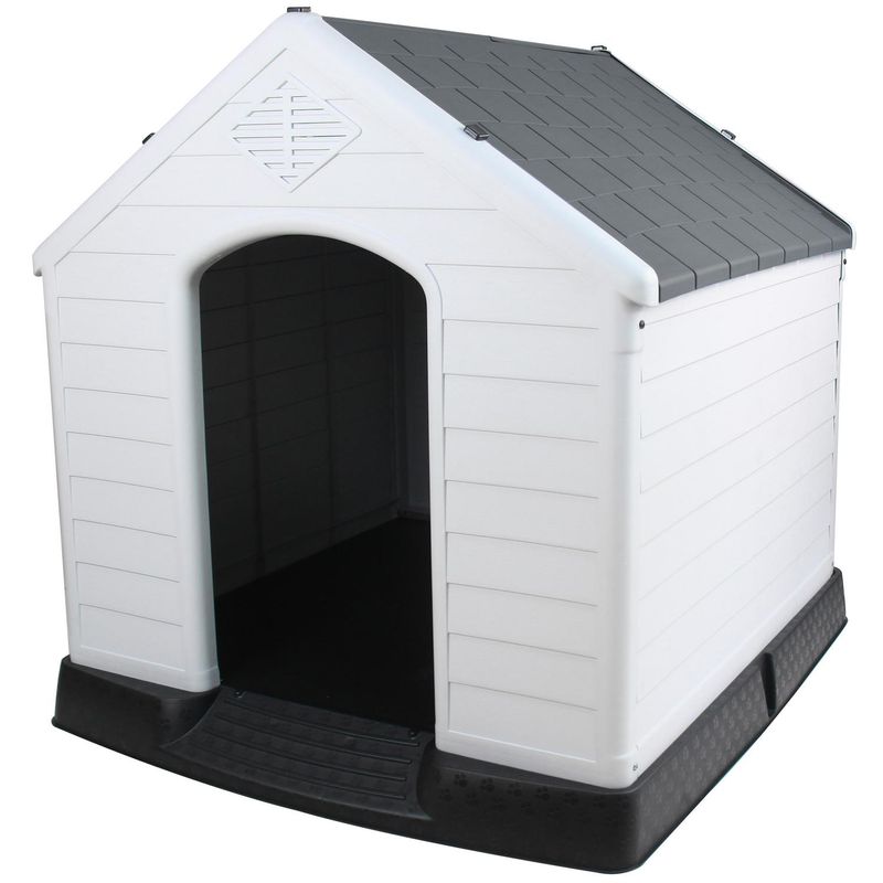 PETIZOOS - Casa para perros 96x105x98 cm gris