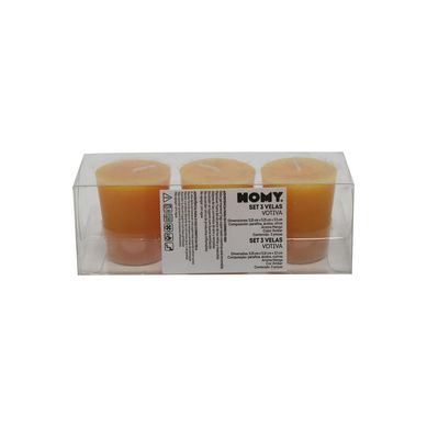 Set 3 velas votiva ambar