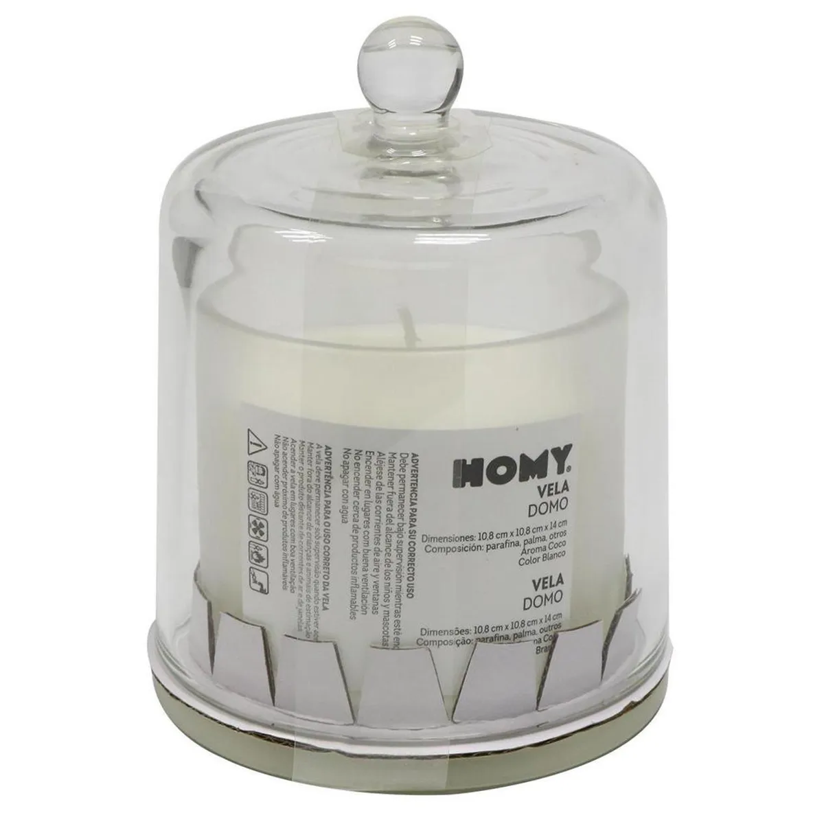 JUST HOME COLLECTION - Vela domo 14 cm blanca