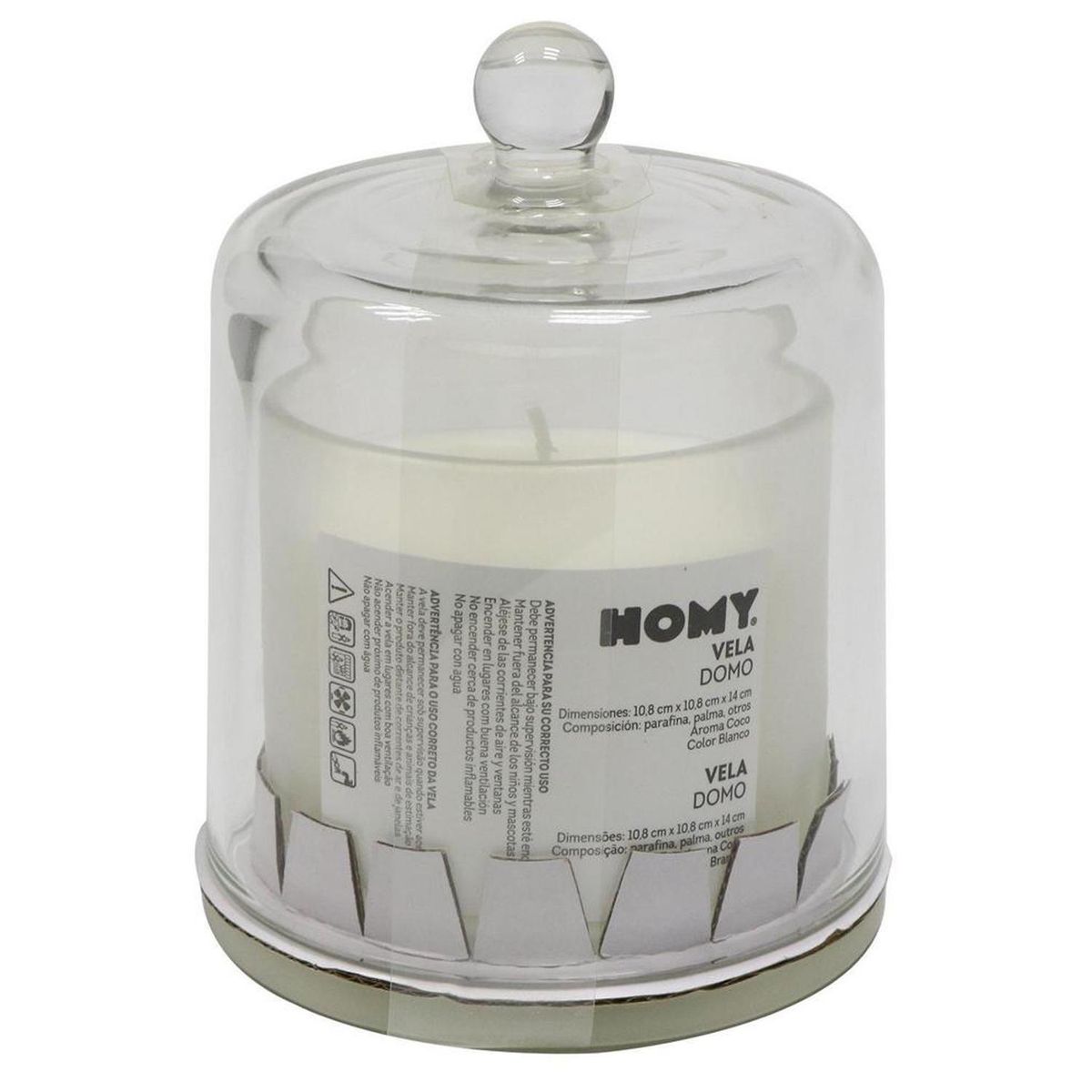 JUST HOME COLLECTION - Vela domo 14 cm blanca