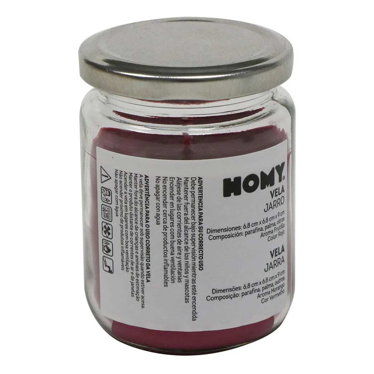 JUST HOME COLLECTION - Vela jarro roja 9 cm