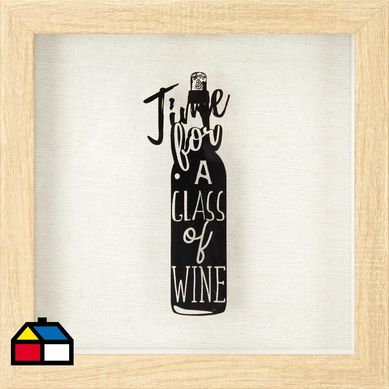Cuadro cork wine 29x29 cm