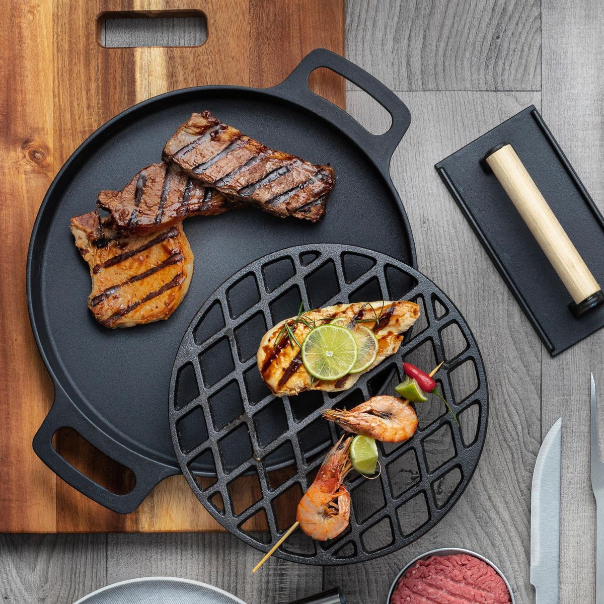 MR BEEF - Rejilla hierro fundido 28,5 cm