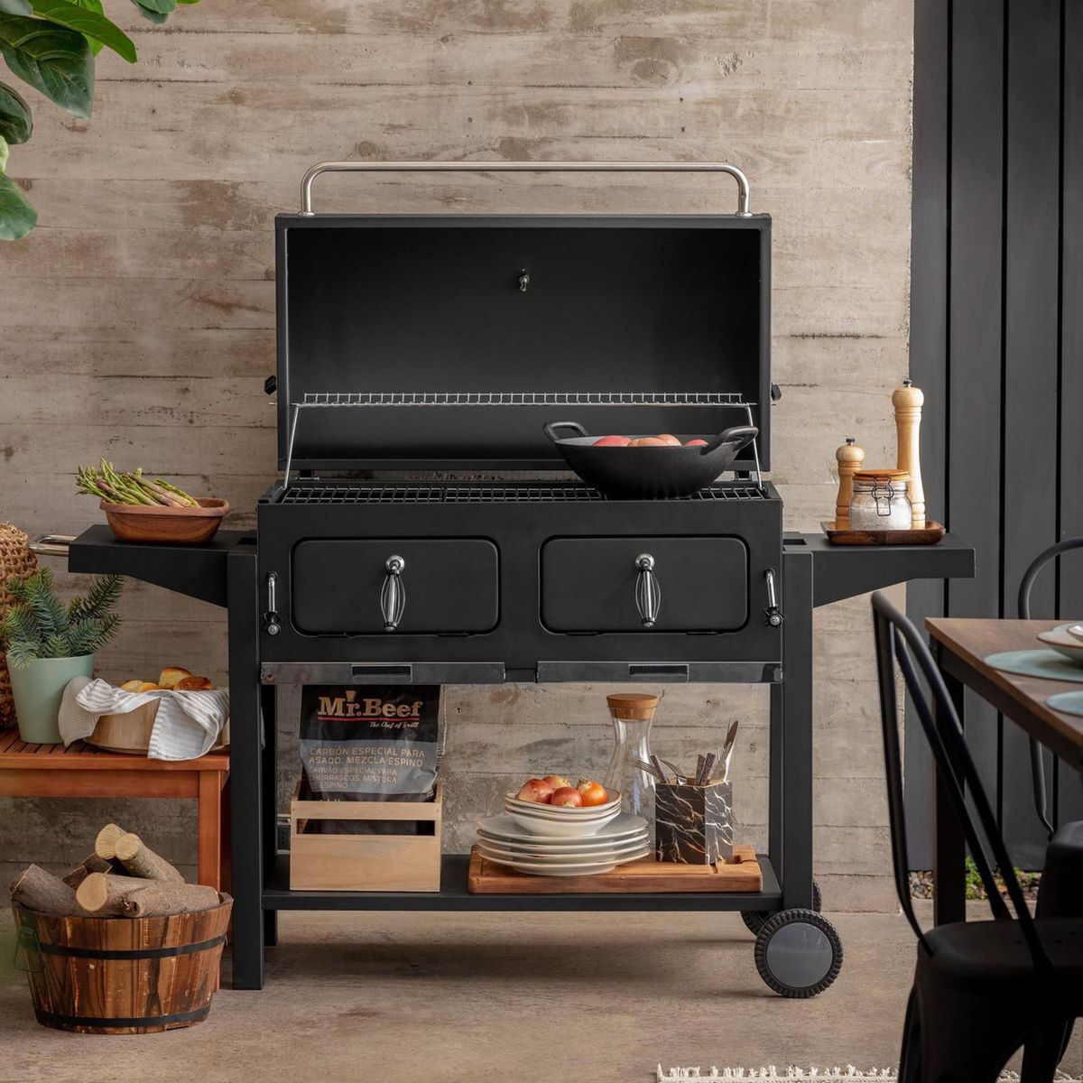 MR BEEF - Parrilla a Carbón XL 162cm