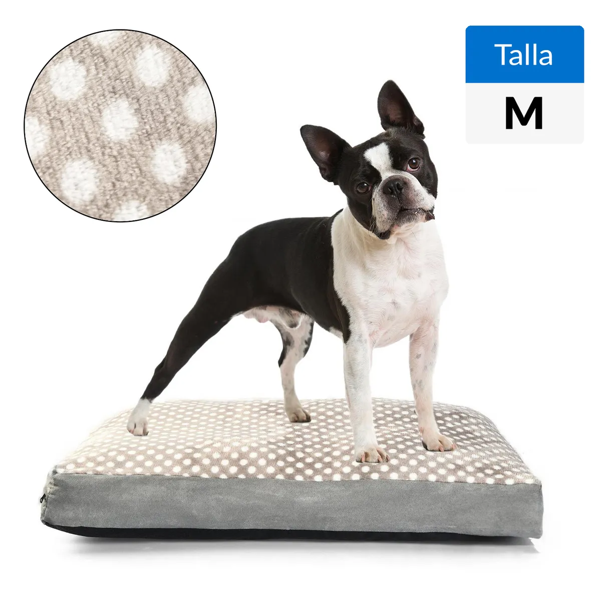 PETIZOOS - Cama para Perro 11x75x50 cm Gris/Café